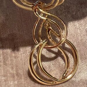 Gold Loops  Minimalist Necklace 14-16”
